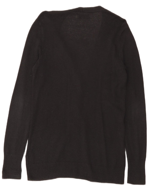 Женский кардиган Hollister UK 12, средний черный хлопковый свитер
