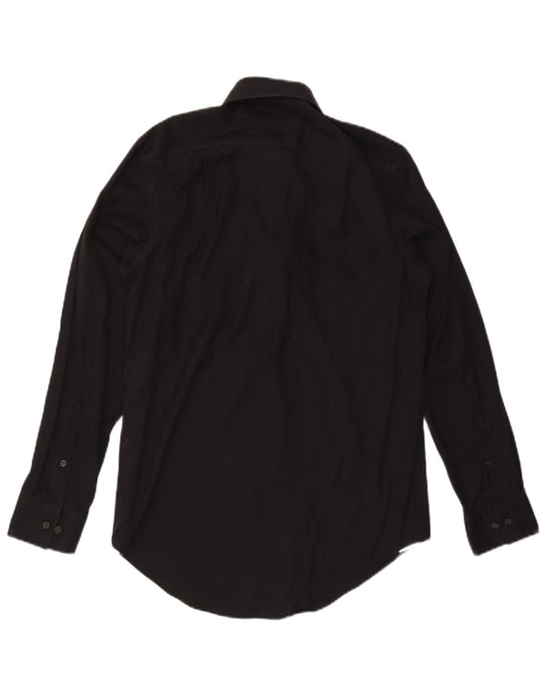 CALVIN KLEIN Mens Slim Fit Shirt Size 15 Medium Black 80s