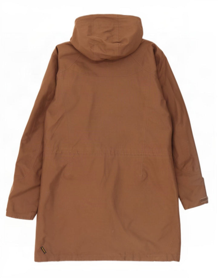 Женская парка Jack Wolfskin с капюшоном UK 16, большой коричневый полиэстер