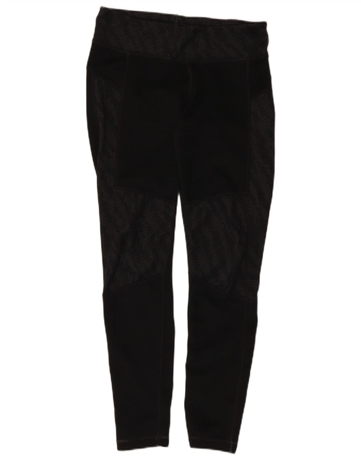 Женские леггинсы Adidas Climalite UK 8/10, маленькие черные пятнистые полиэстер