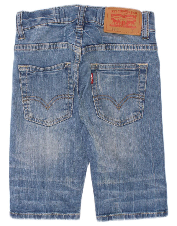 Джинсовые шорты приталенного кроя Levi's 511 для мальчиков 3–4 лет, W20, синий хлопок