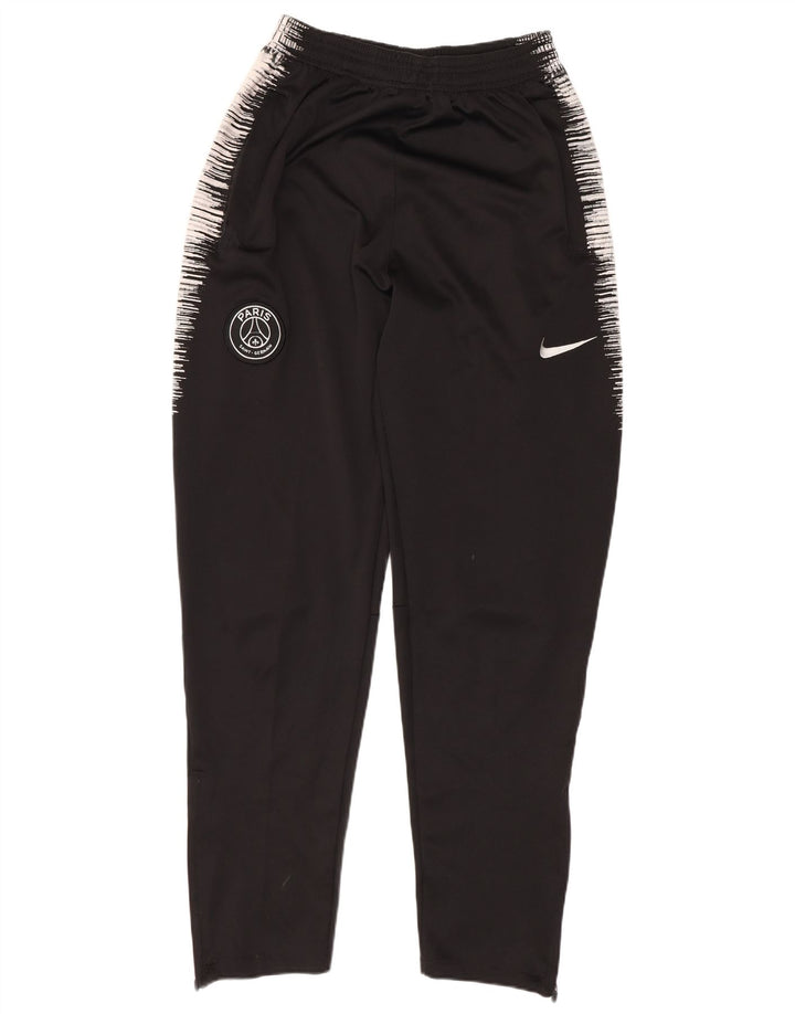Мужские спортивные брюки Nike Dri Fit, средние черные полиэстер в тонкую полоску
