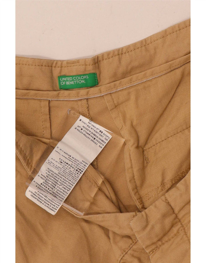 Мужские шорты чинос Benetton IT 48 Medium W34 Бежевые, хлопок