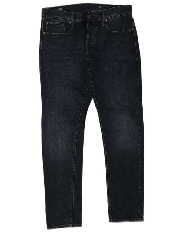 Мужские джинсы G-Star 3301 Slim W33 L32 Темно-синие, хлопок