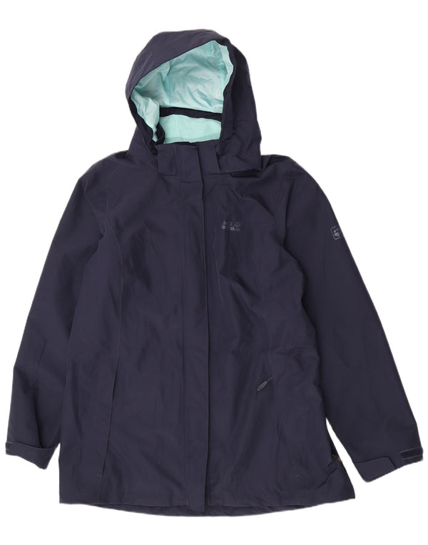 Женская дождевик стандартного кроя с капюшоном Jack Wolfskin UK 18 XL темно-синий