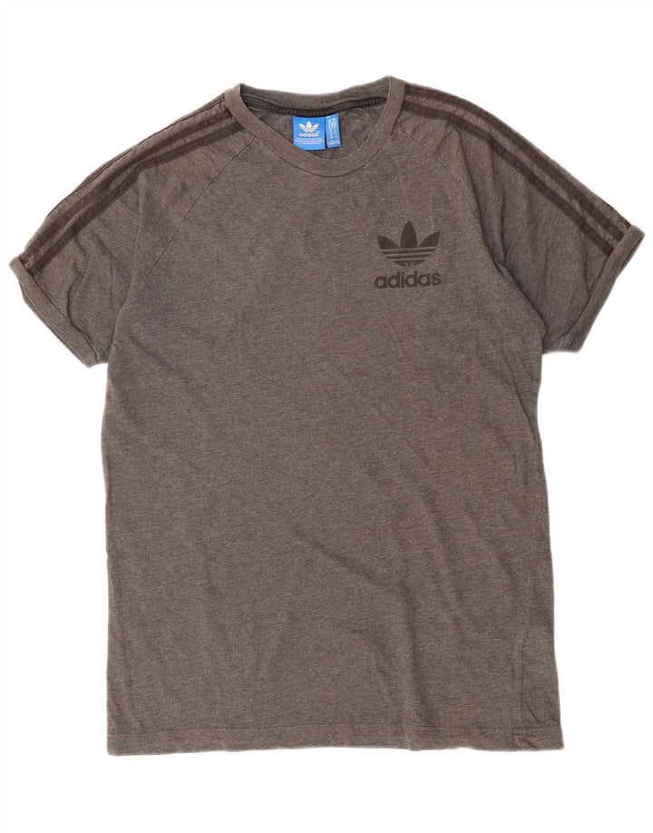 ADIDAS Mens T-Shirt Top Medium Grey Cotton