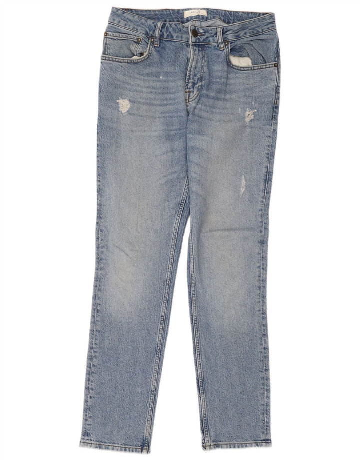 Мужские потертые узкие джинсы Reiss W32 L30, синие, хлопок