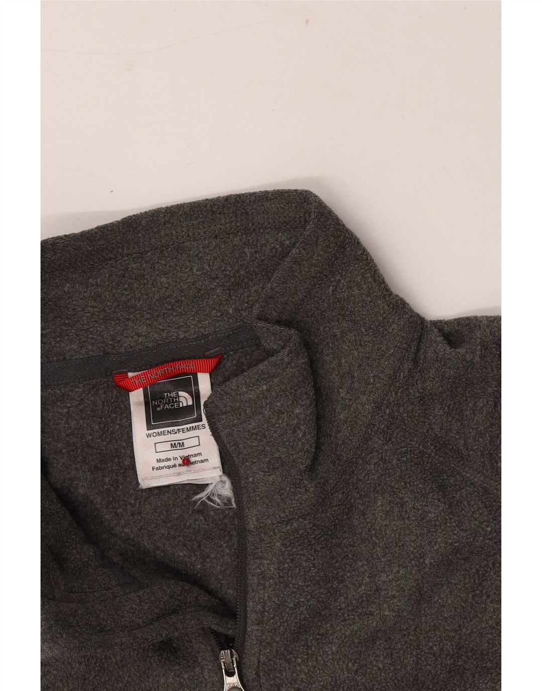 Женский флисовый джемпер с воротником на молнии The North Face, Великобритания 14, средний серый полиэстер