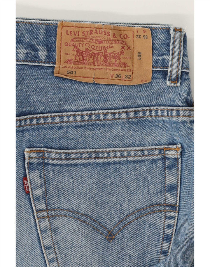 Мужские прямые джинсы Levi's 501 W36 L32 синие, хлопок