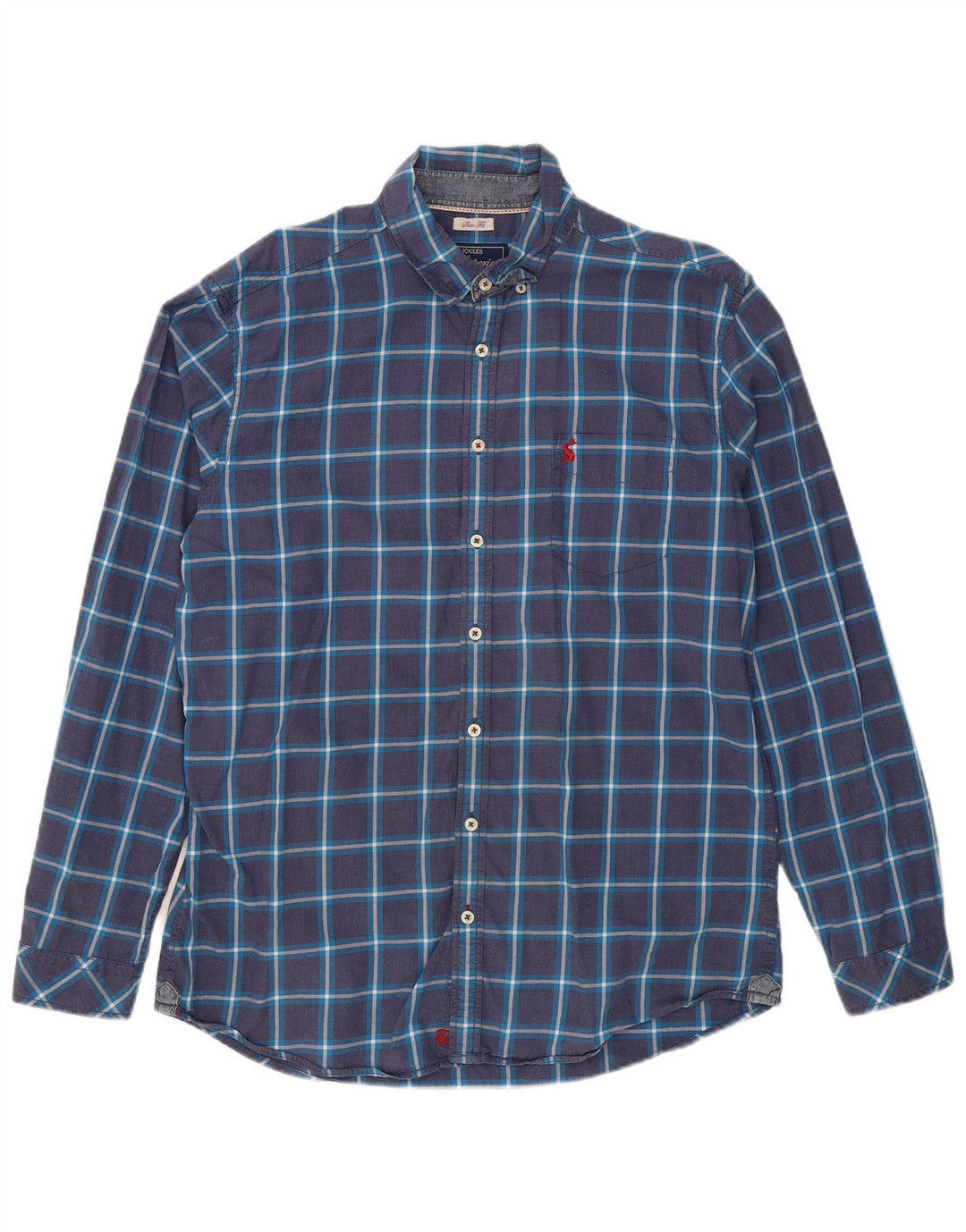 JOULES Мужская рубашка приталенного кроя, большой размер, темно-синяя клетка, хлопок