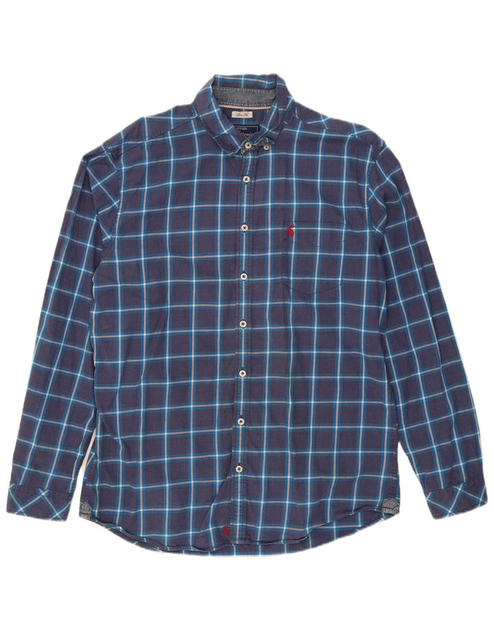 JOULES Мужская рубашка приталенного кроя, большой размер, темно-синяя клетка, хлопок