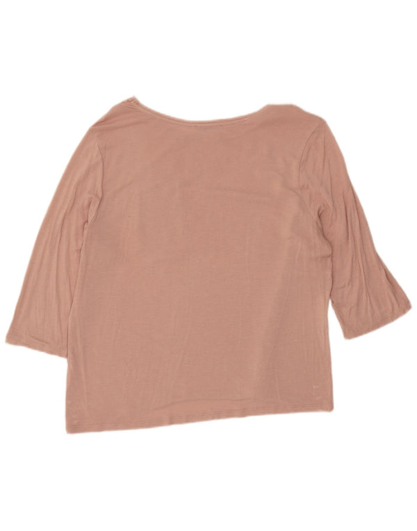 Женская блузка с рукавом 3/4 Zara UK 16, большая розовая