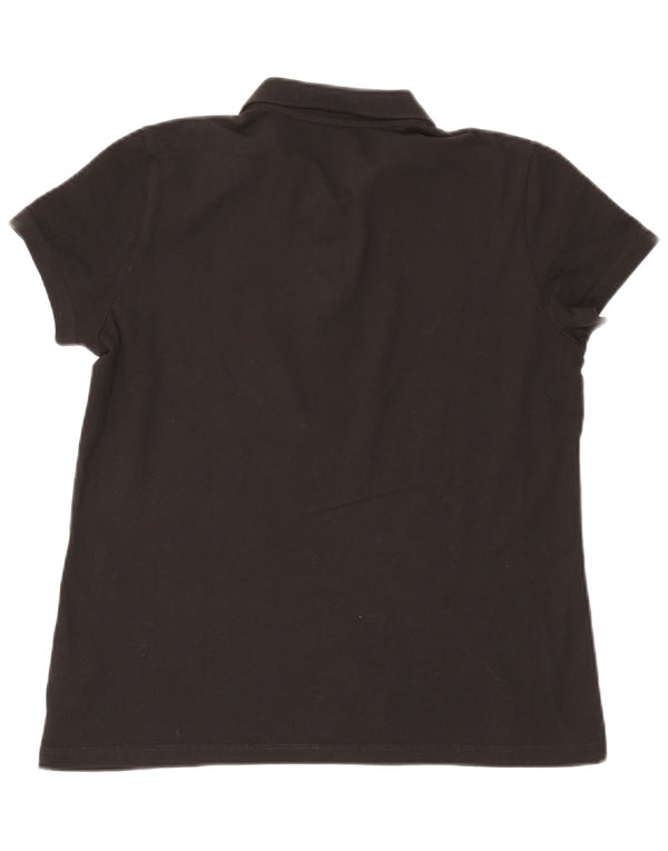 Puma Womens Polo Shirt UK 16 Large Black Cotton