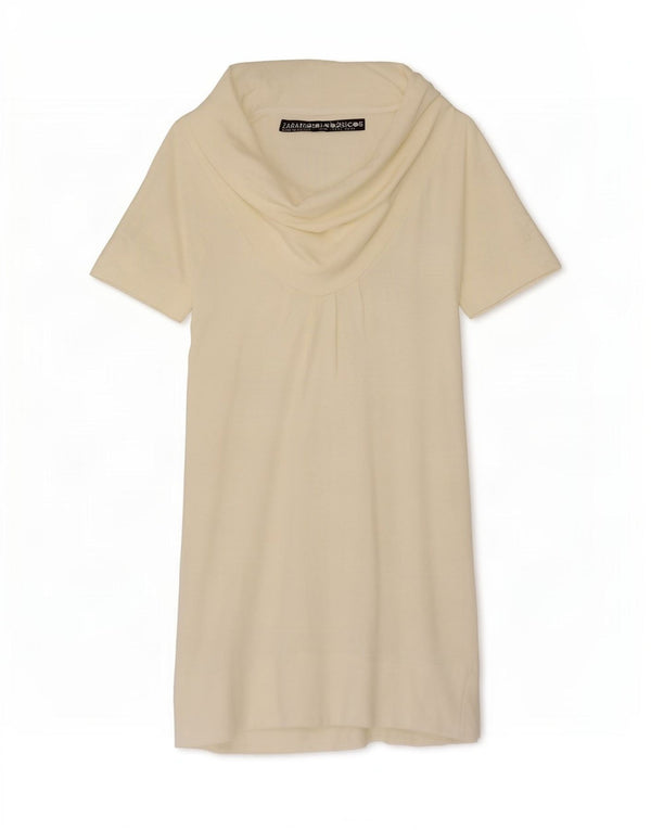 Женское платье прямого кроя Zara UK 14, большой белый цвет