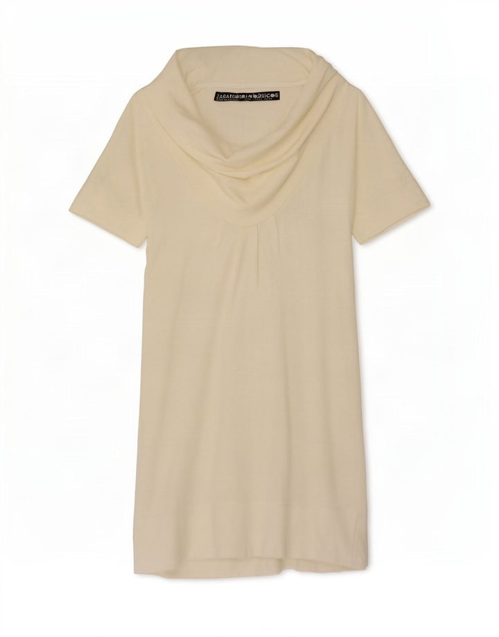 Женское платье прямого кроя Zara UK 14, большой белый цвет