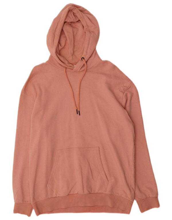 Мужской джемпер с капюшоном Zara, большой размер, розовый, хлопок