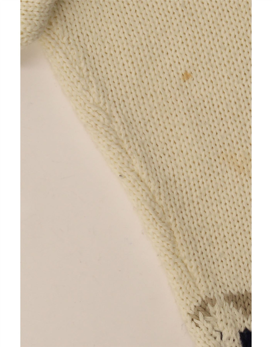 VINTAGE Женский свободный кардиган-свитер UK 10, маленький, с белым геометрическим узором