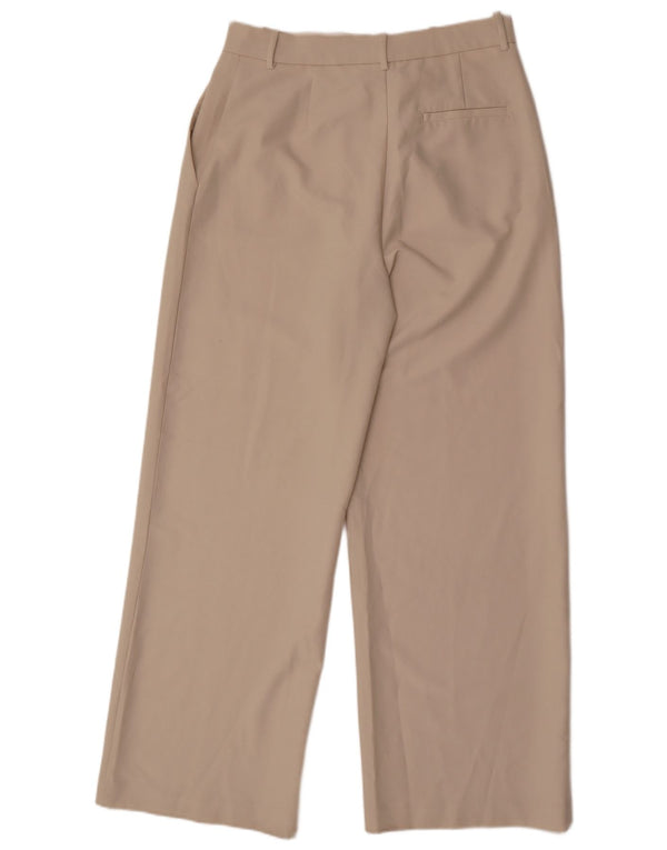 Женские костюмные брюки свободного кроя с завышенной талией Zara, большие W30 L32, бежевые