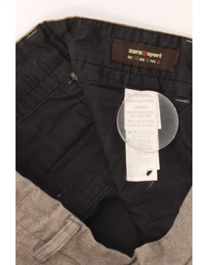 Мужские прямые брюки-чиносы Zara EU 40 Medium W31 L30, серый полиэстер