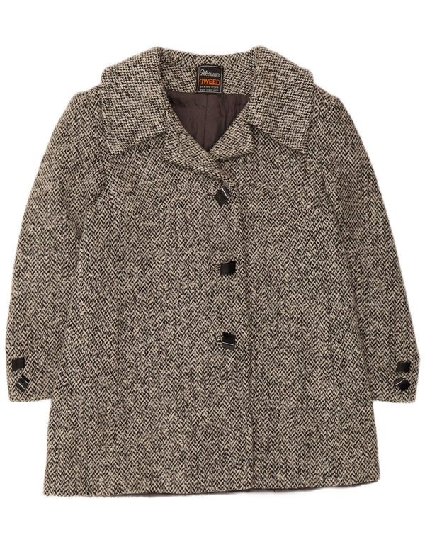 Женское полупальто Moessmer UK 14, средний серый цвет из натуральной шерсти