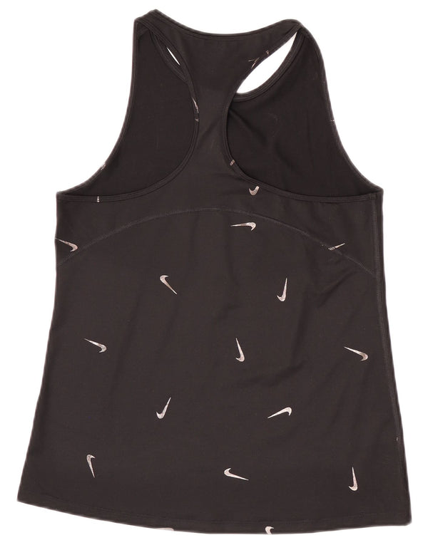 Nike Womens Dri Fit Graphic Vest Top UK 8 Small Black