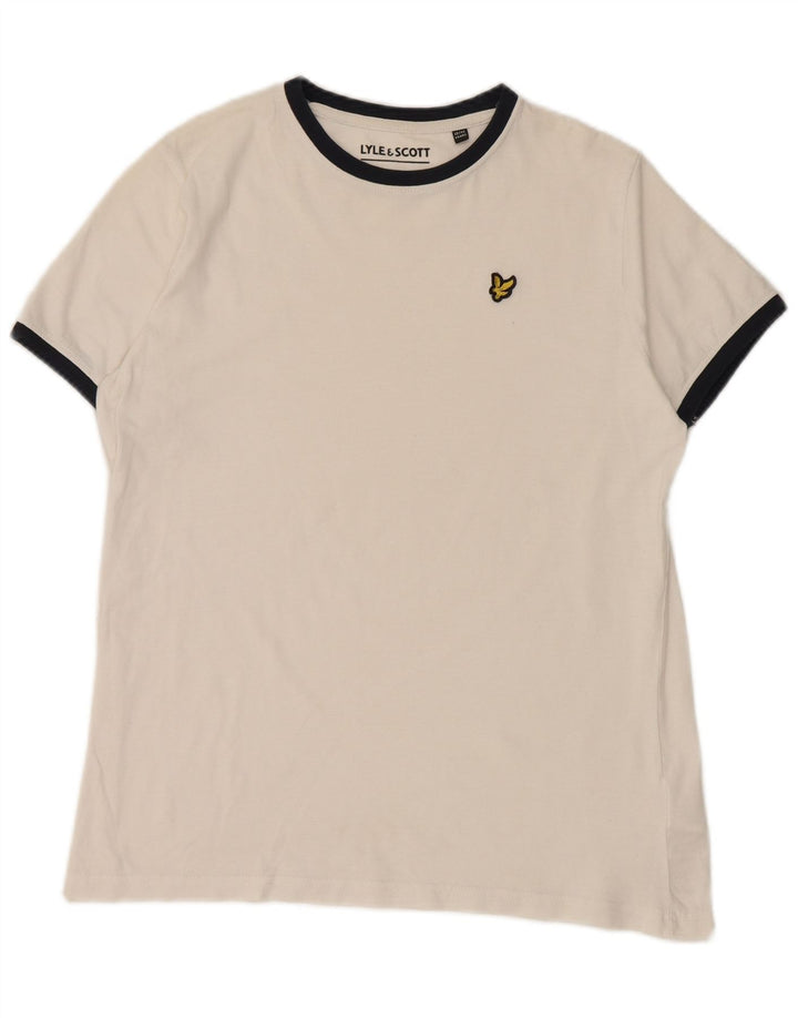 Футболка LYLE & SCOTT для мальчиков, топ 12–13 лет, белый хлопок