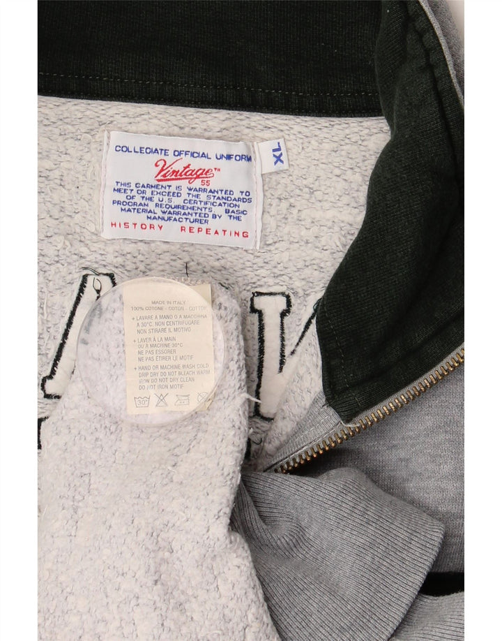 Мужской спортивный костюм VINTAGE с графическим рисунком, верхняя куртка XL, серый хлопок