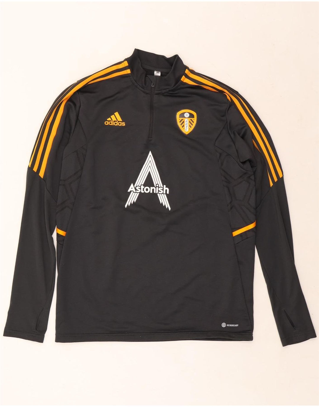 Adidas Mens Leeds United FC Графический пуловер спортивный костюм большой серый