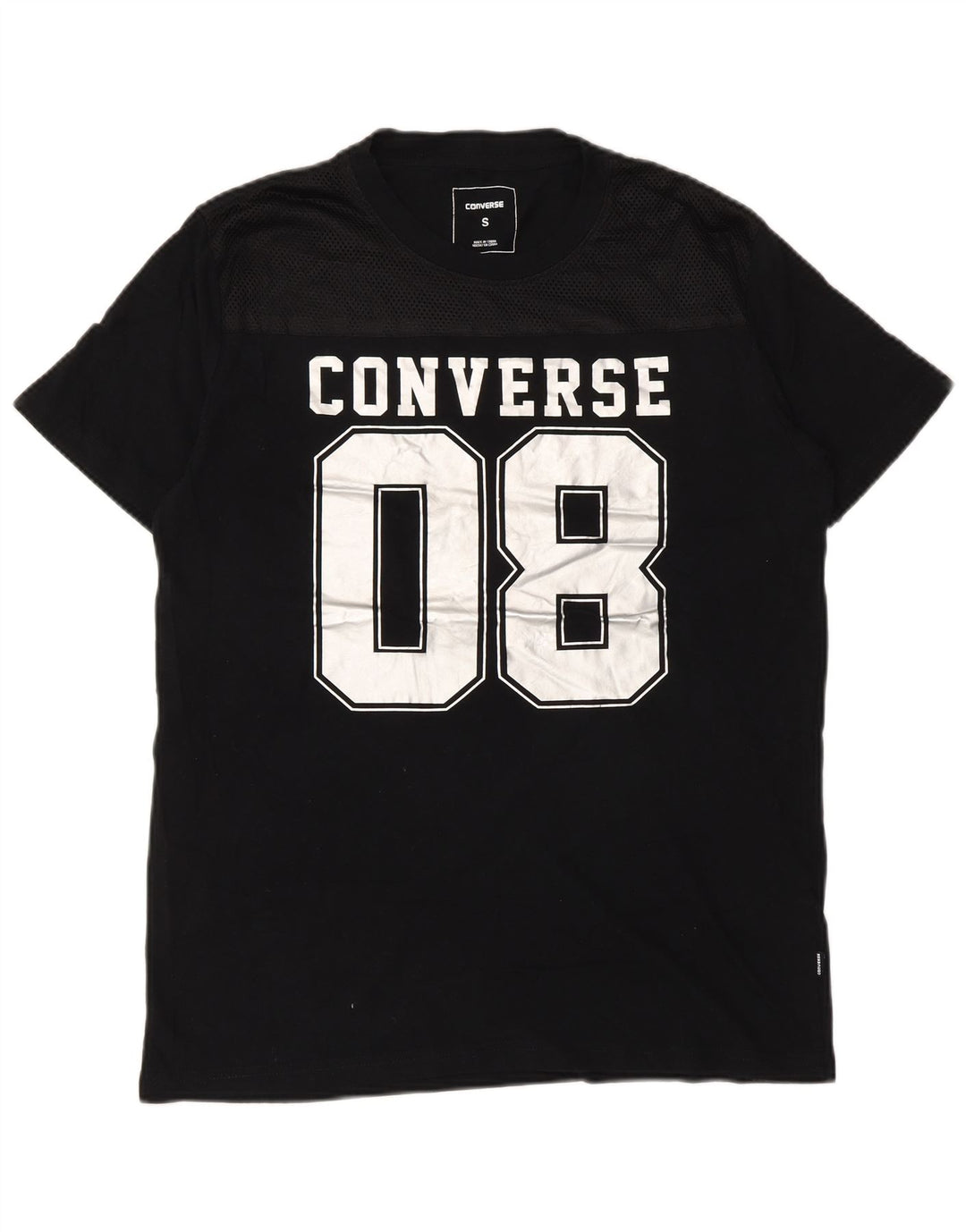 Мужская футболка с рисунком Converse, маленькая, черная, хлопковая