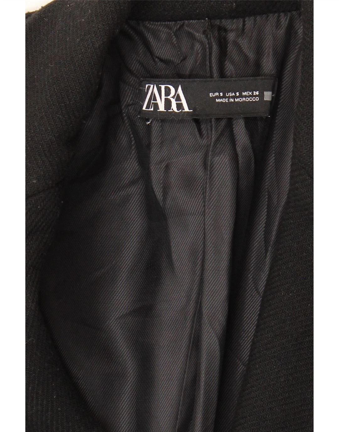 Женское пальто Zara UK 10, маленькое черное