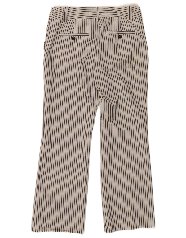 Женские прямые костюмные брюки Zara EU 38, маленькие W28 L29, черные в тонкую полоску