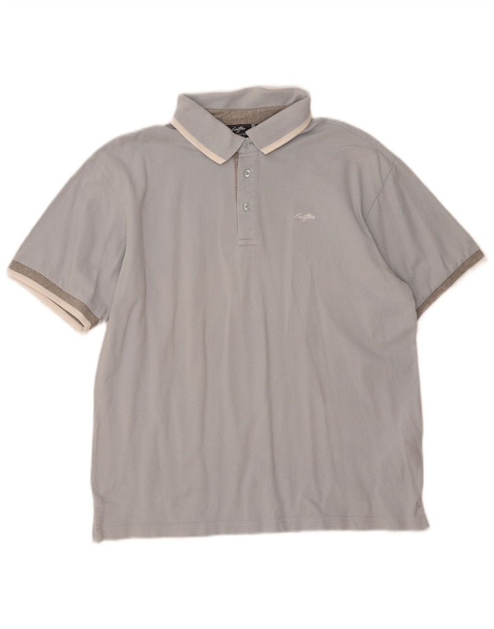 LOTTO Mens Polo Shirt XL Blue Cotton