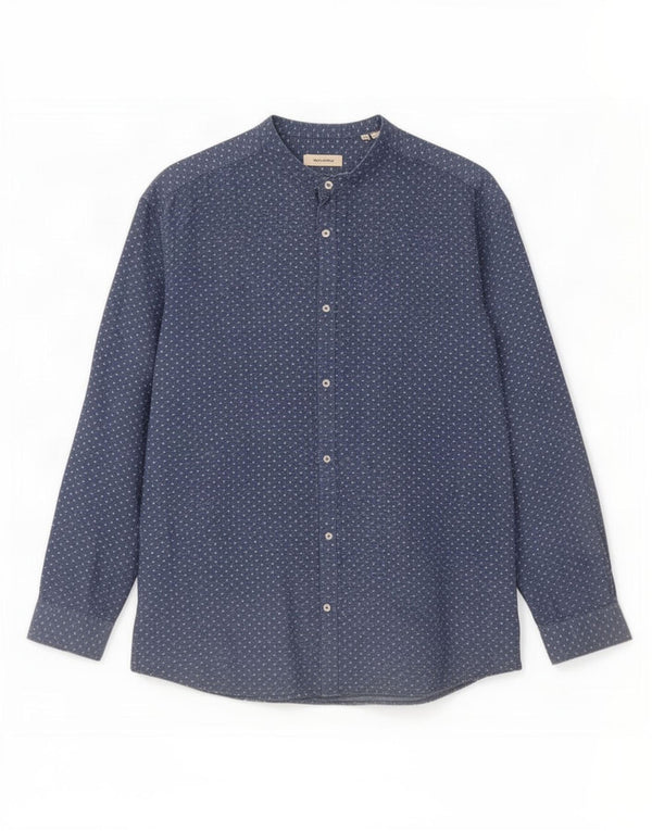 Мужская рубашка Jack & Jones 2XL, хлопок в синюю пятнистую клетку