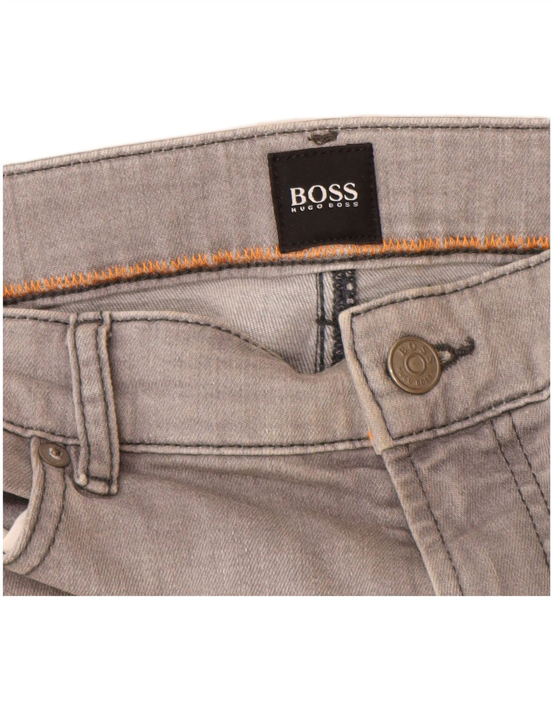 Мужские прямые джинсы Hugo Boss W36 L30 серые, хлопок