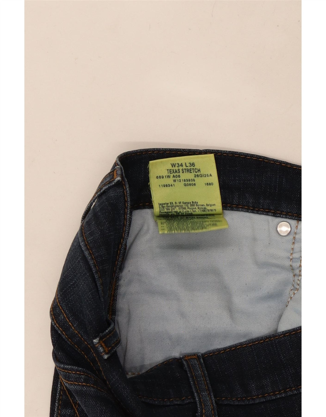 Мужские прямые джинсы WRANGLER Texas Stretch W34 L31, темно-синий хлопок