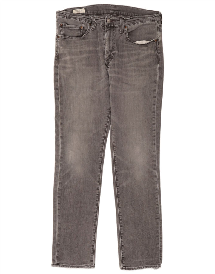 Мужские узкие джинсы Levi's W34 L32 Серые хлопковые