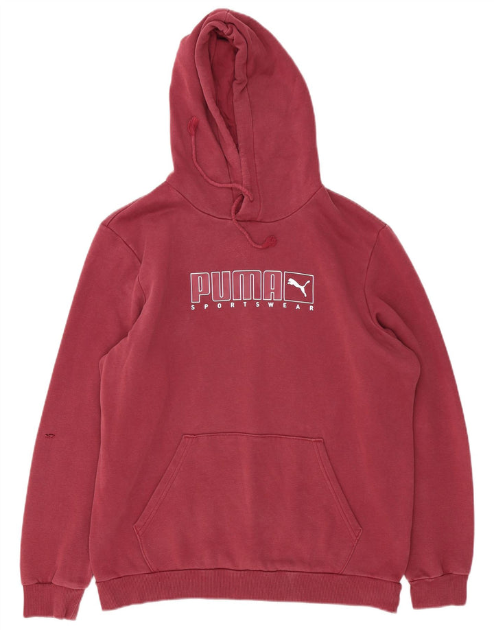 Мужской джемпер с капюшоном с рисунком Puma, средний бордовый