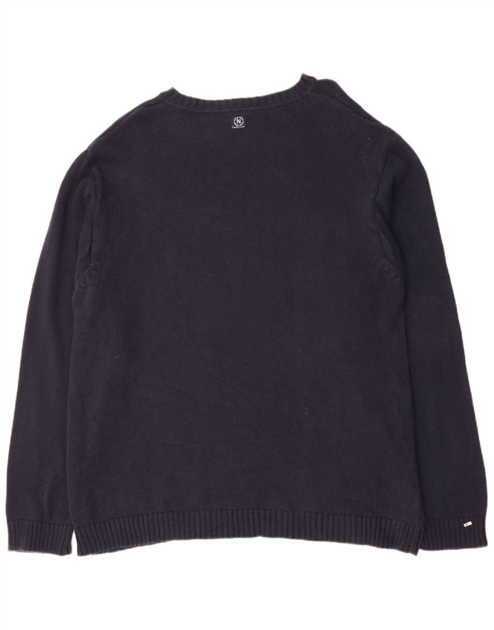 Мужской свитер NAUTICA с круглым вырезом 2XL, темно-синий, хлопок