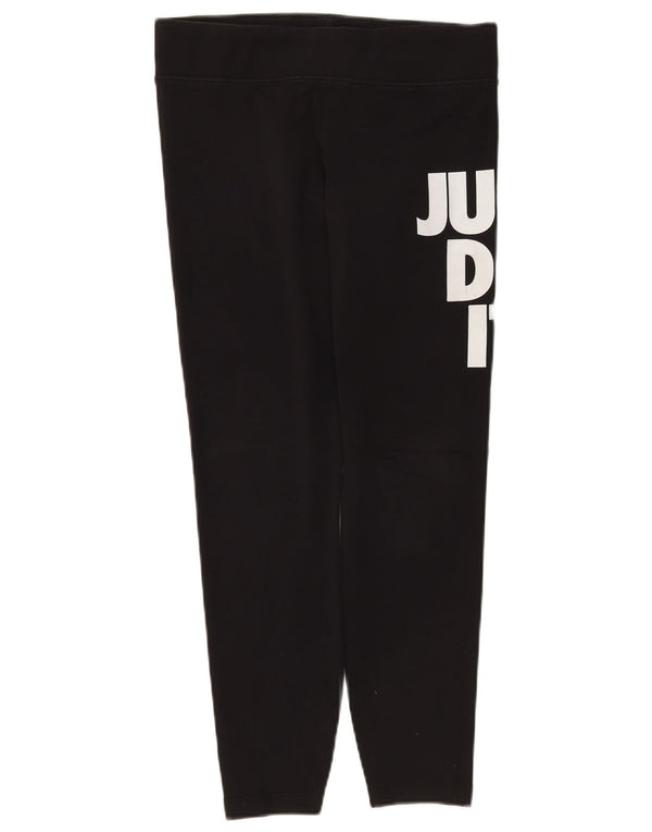 Женские леггинсы с рисунком Nike UK 16, большие черные хлопковые