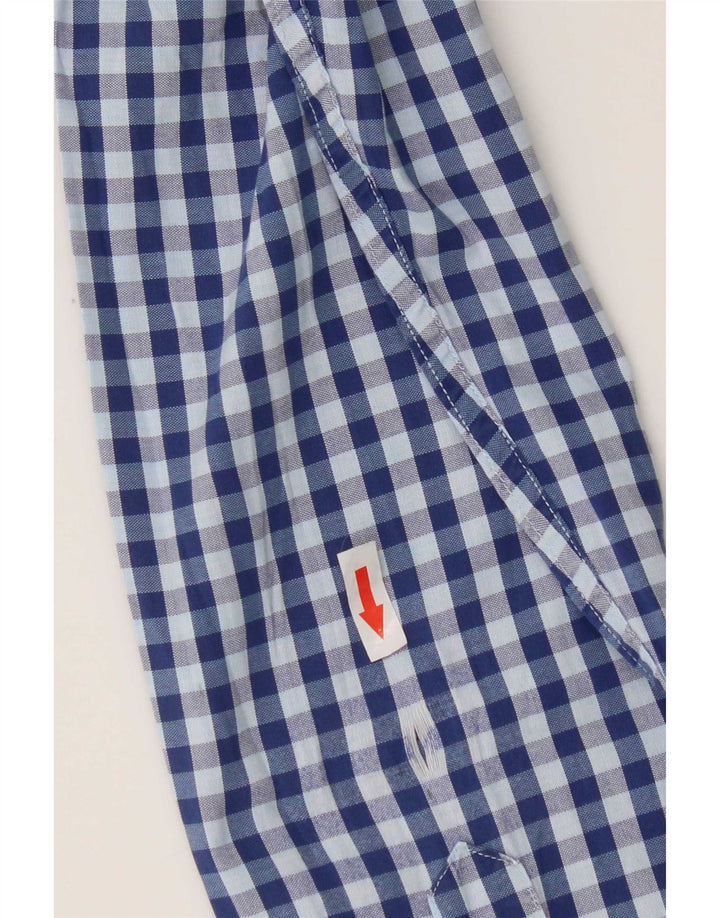 Мужская рубашка классического кроя Gant Heritage среднего размера, синяя, хлопковая в мелкую клетку
