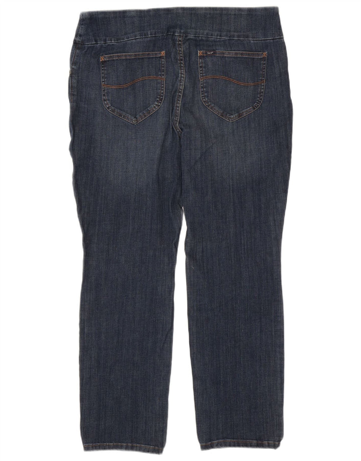 Женские узкие джинсы LEE со средней посадкой США 18 2XL W36 L29 Темно-синие