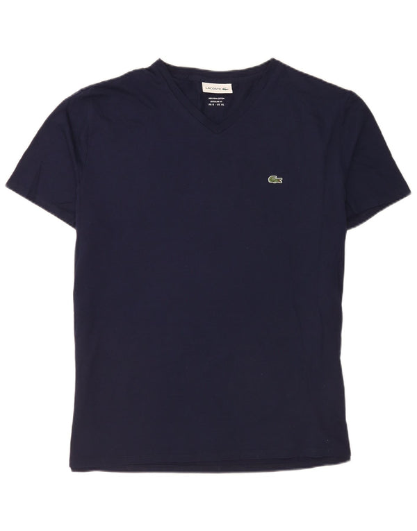 Мужская футболка стандартного кроя Lacoste, размер 6 XL, темно-синий, хлопок