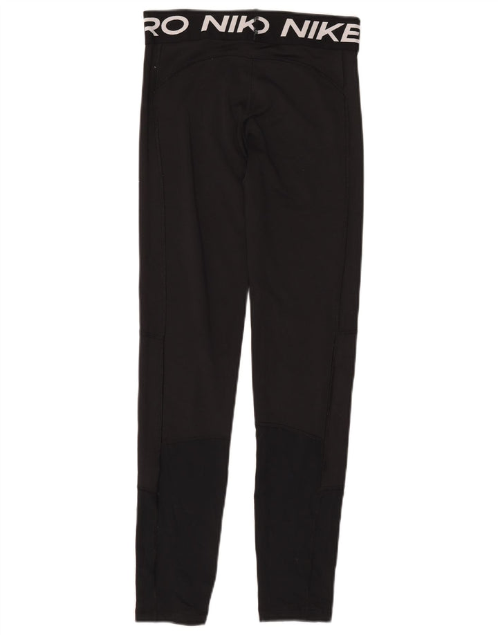 Леггинсы NIKE для девочек Dri Fit с рисунком, 13–14 лет, размер XL, черный полиэстер