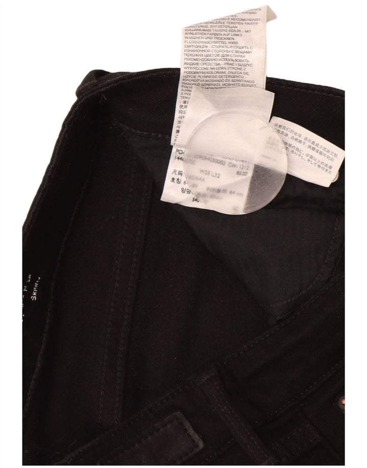 Женские джинсы скинни с современной посадкой и небольшим изгибом LEVI'S W25 L30, черный хлопок