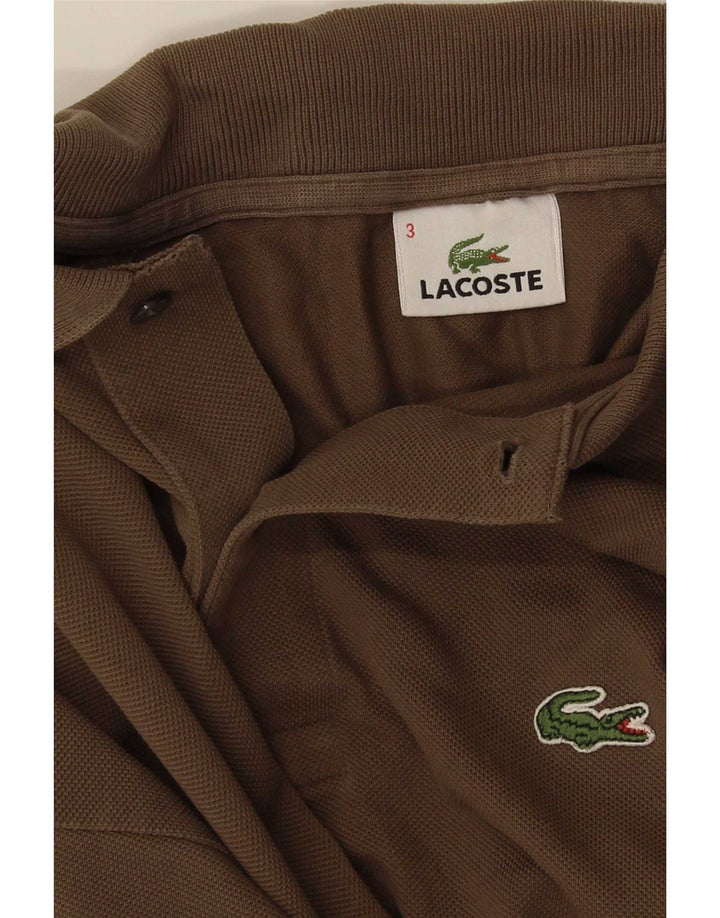 Мужская рубашка-поло Lacoste, размер 3, маленькая, хаки