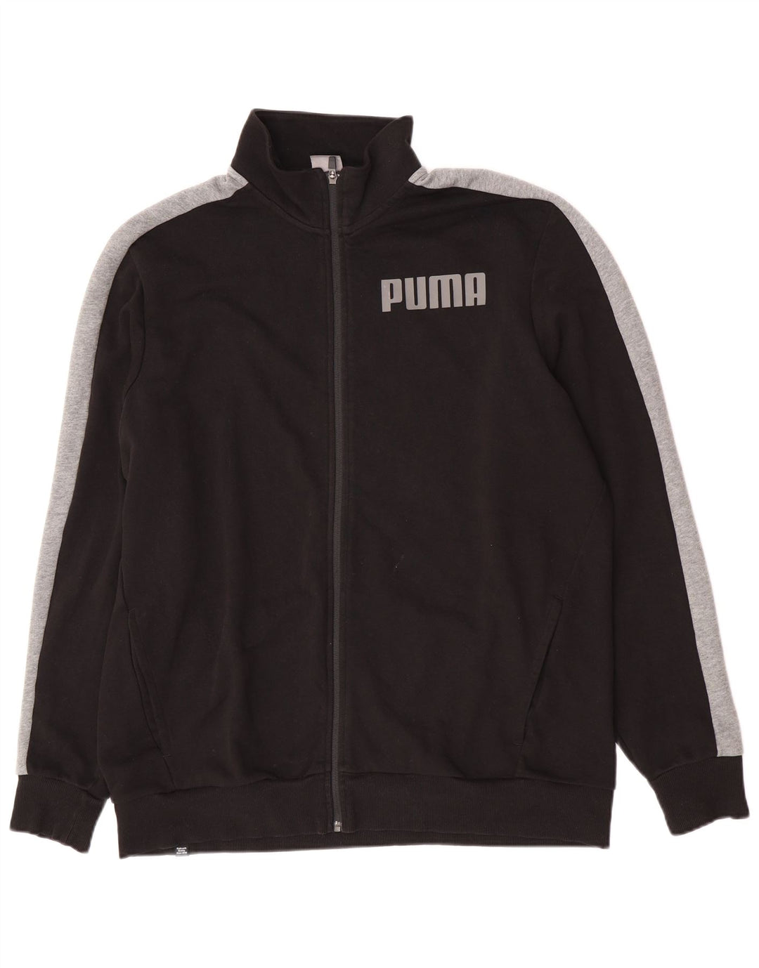Мужской спортивный костюм Puma с графическим рисунком, верхняя куртка 2XL, черный хлопок с цветными блоками