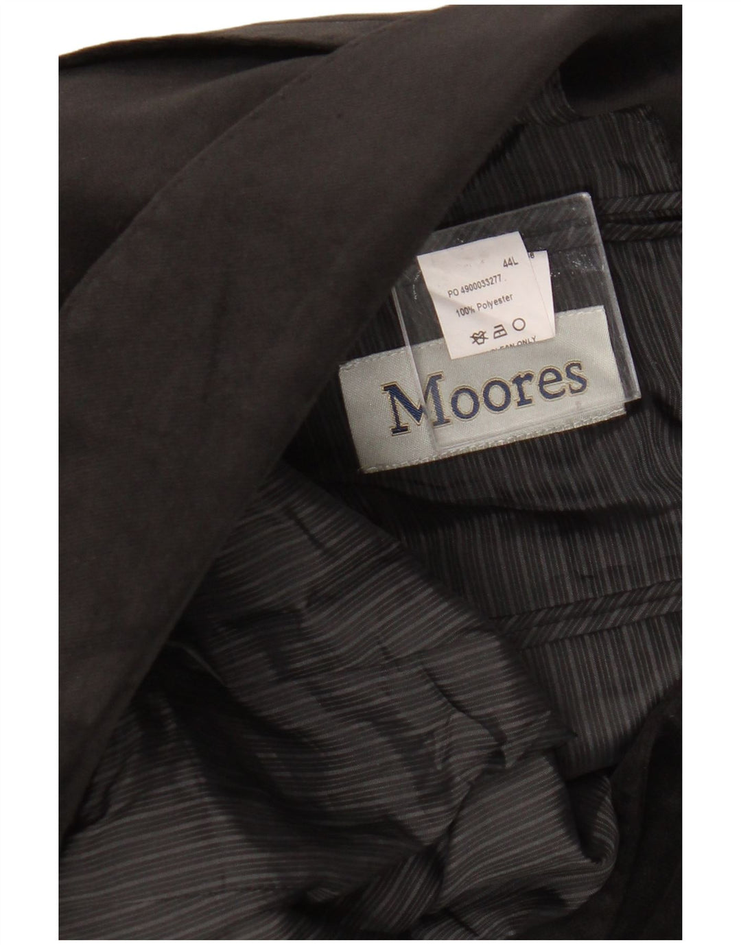 Винтажный мужской длинный пиджак на 2 пуговицах, Великобритания 44, 2XL, черный полиэстер