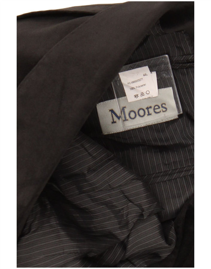 Винтажный мужской длинный пиджак на 2 пуговицах, Великобритания 44, 2XL, черный полиэстер