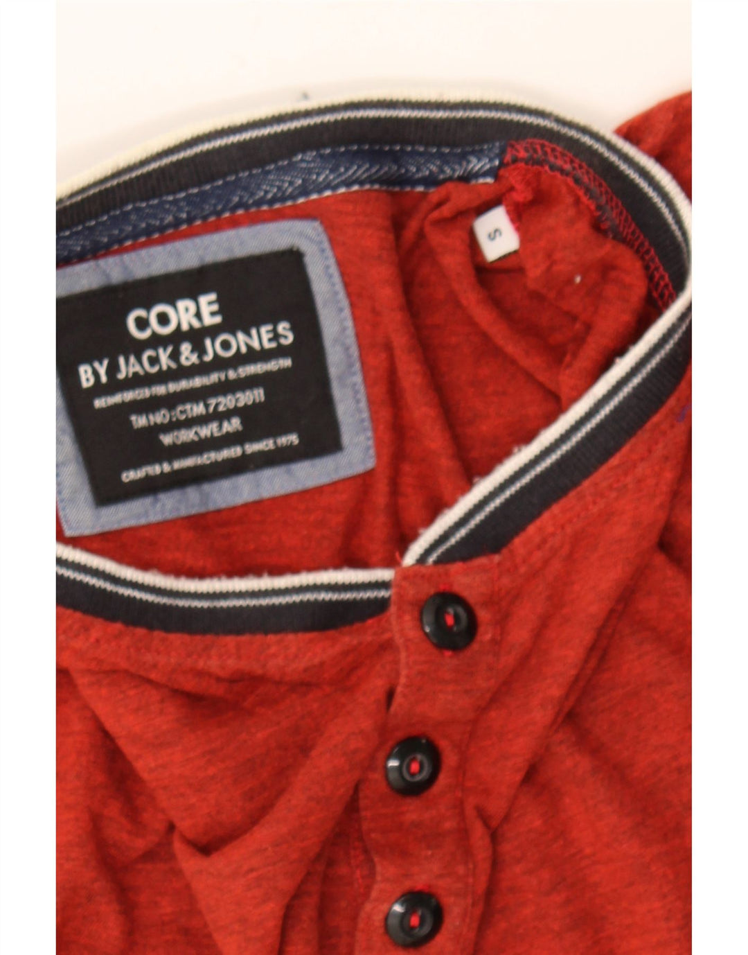 JACK & JONES Mens T-Shirt Top Small Red Flecked Cotton Vintage Jack & Jones and Second-Hand Jack & Jones from Messina Hembry 