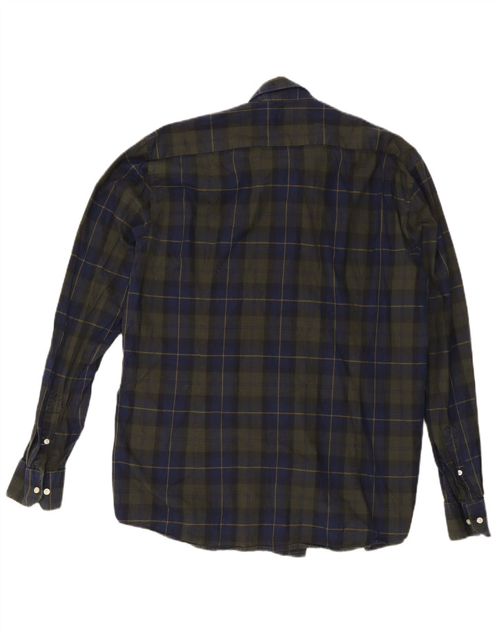 Мужская приталенная рубашка Barbour 2XL в зеленую клетку